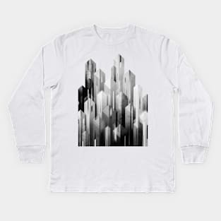 OBELISK POSTURE (MONOCHROME) Kids Long Sleeve T-Shirt